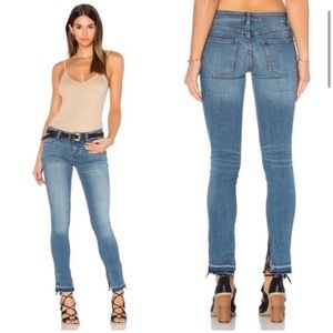 NWOT Free People Slit Raw-Hem Skinny Jeans 25